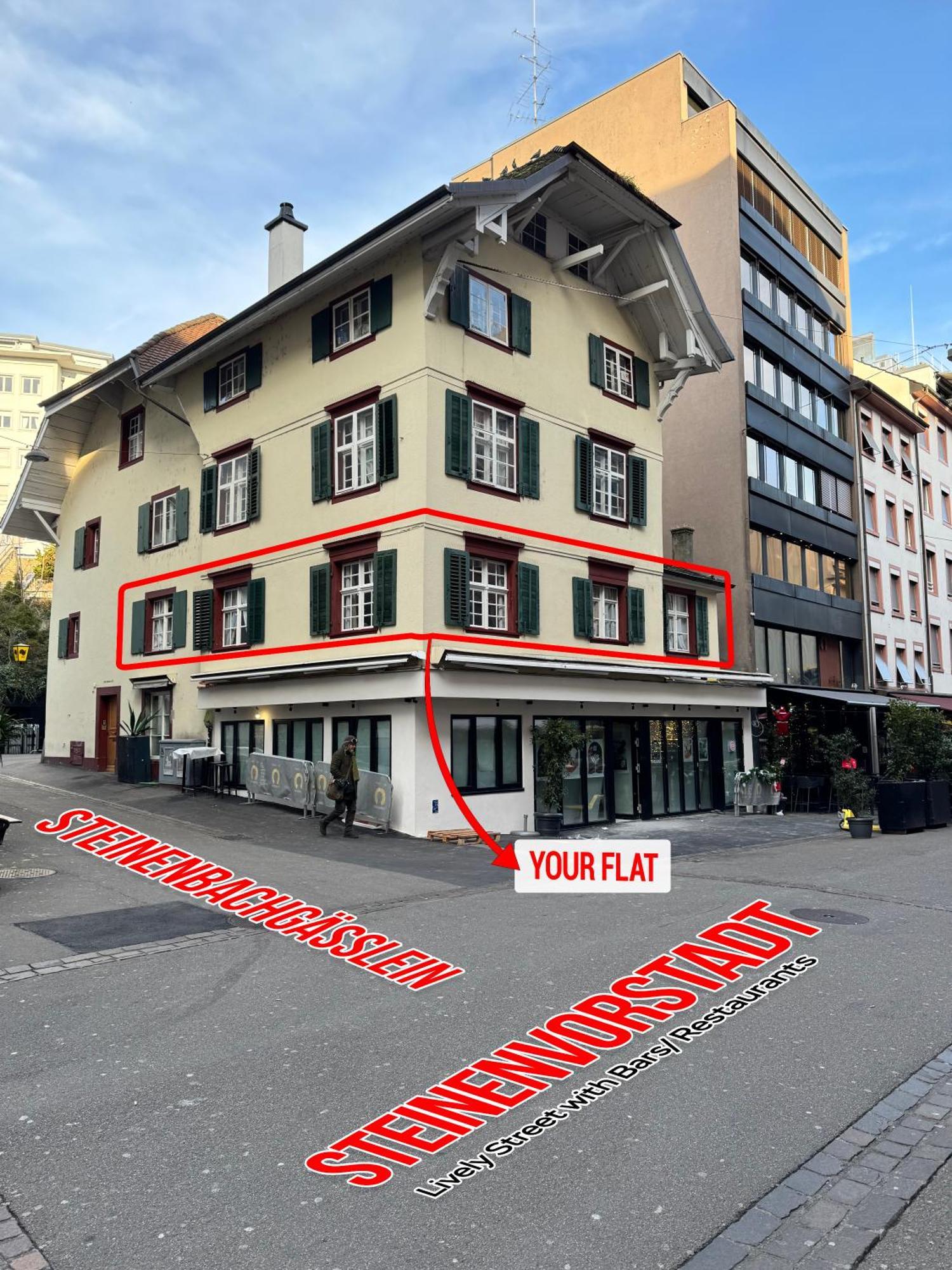 Cozy City Center, 4 Bedroom- 120Sq, 5Min Walk To Main Station Basel Bagian luar foto
